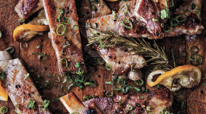 Pork Ribs Glazed in Their Own Juices (photo by Ed Anderson)